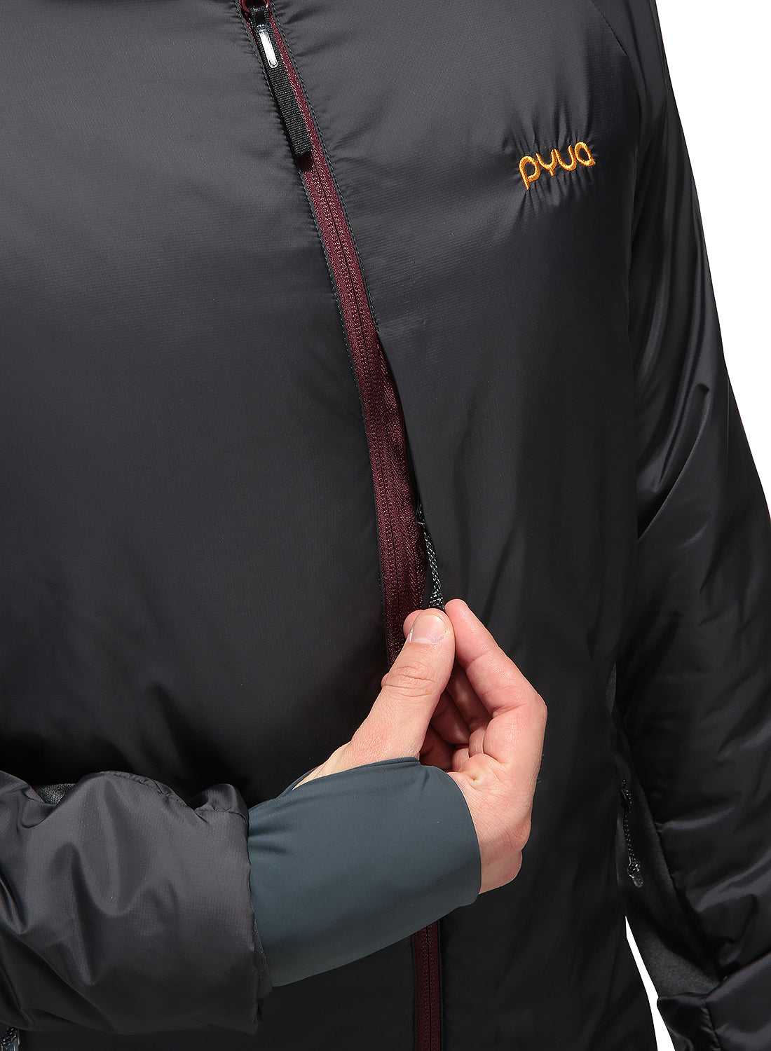 Herren Isolationsjacke BASK-Y - almost black/ magnet grey melange