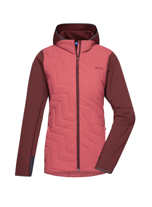 Damen Isolationsjacke BLAZE - mahogany red/ dark rose
