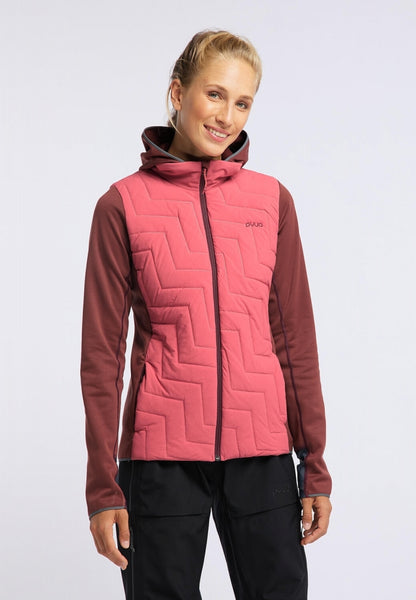 Damen Isolationsjacke BLAZE - mahogany red/ dark rose