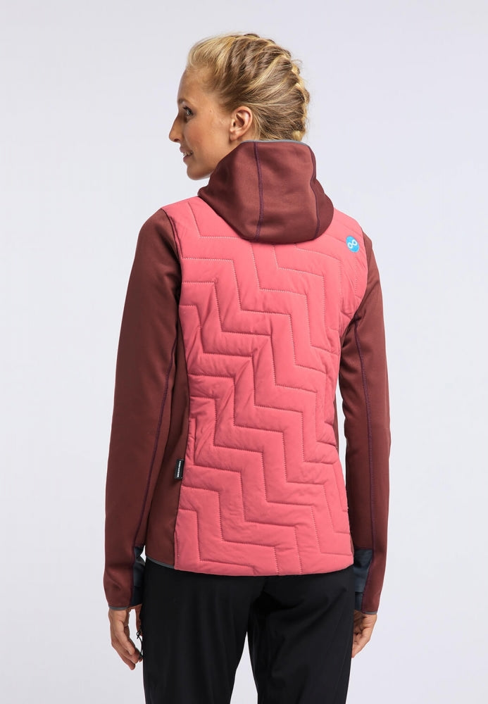 Damen Isolationsjacke BLAZE - mahogany red/ dark rose