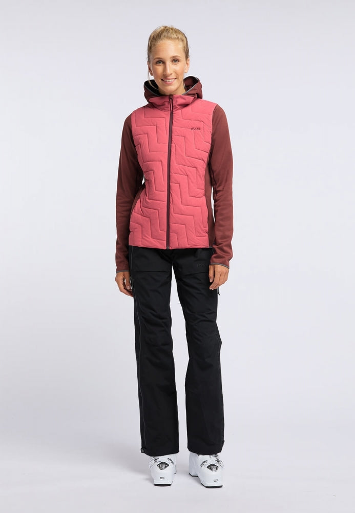 Damen Isolationsjacke BLAZE - mahogany red/ dark rose