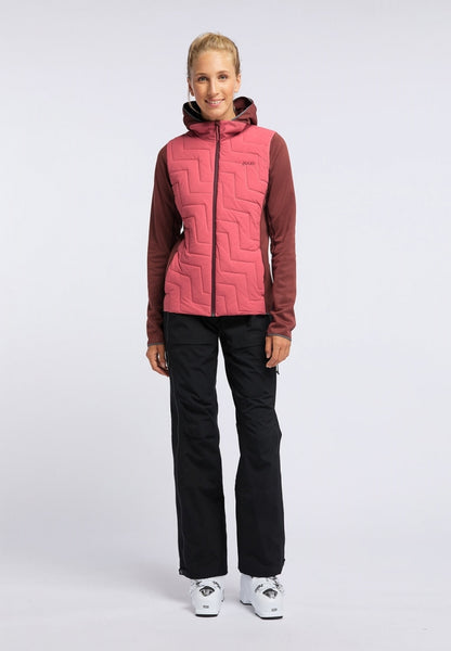 Damen Isolationsjacke BLAZE - mahogany red/ dark rose