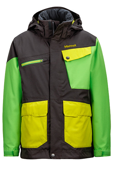 Jungen Skijacke SPACE WALK - slate grey/ vibrant green