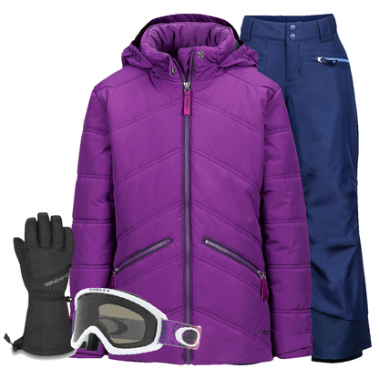 Kids Skibekleidung Set - Blue Beanie