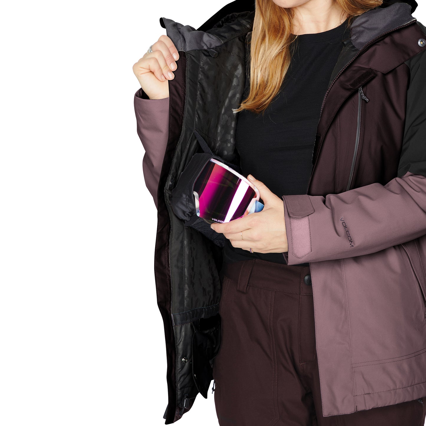 Damen Skijacke ARIS INS GORE-TEX Jacket - Black Plum