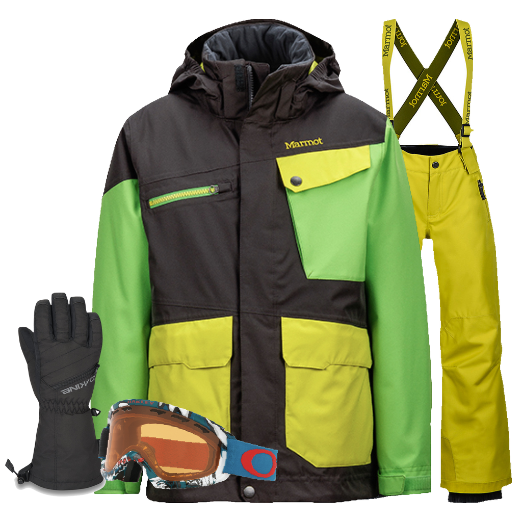 Kids Skibekleidung Set - Jumpy Jibber - green